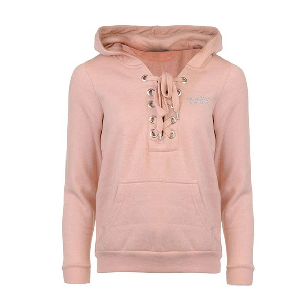 Sudadera con capucha rosa para mujer