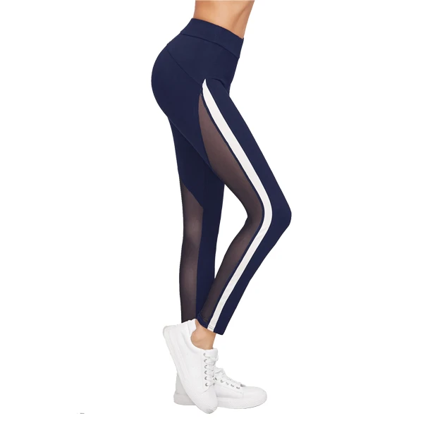 mesh fabric insert leggings